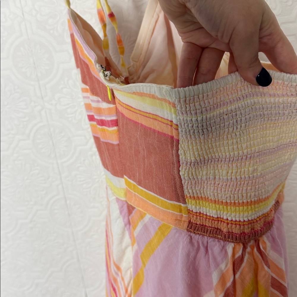 Anthropologie Savannah Halter Summer Dress‎ Pastels Pink Size 4 Beach Vacation - Picture 13 of 13